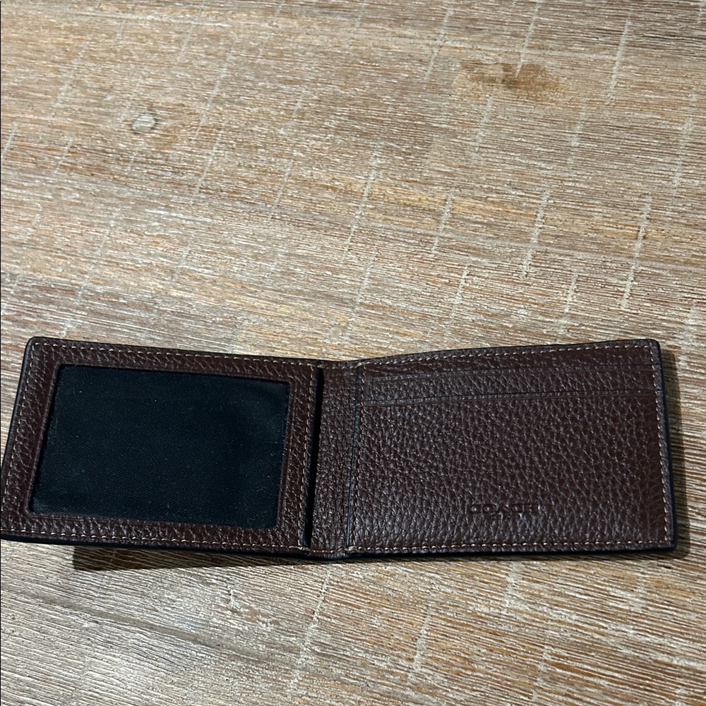 Coach Dark Brown Leather Card Holder - Picture 2 of 6